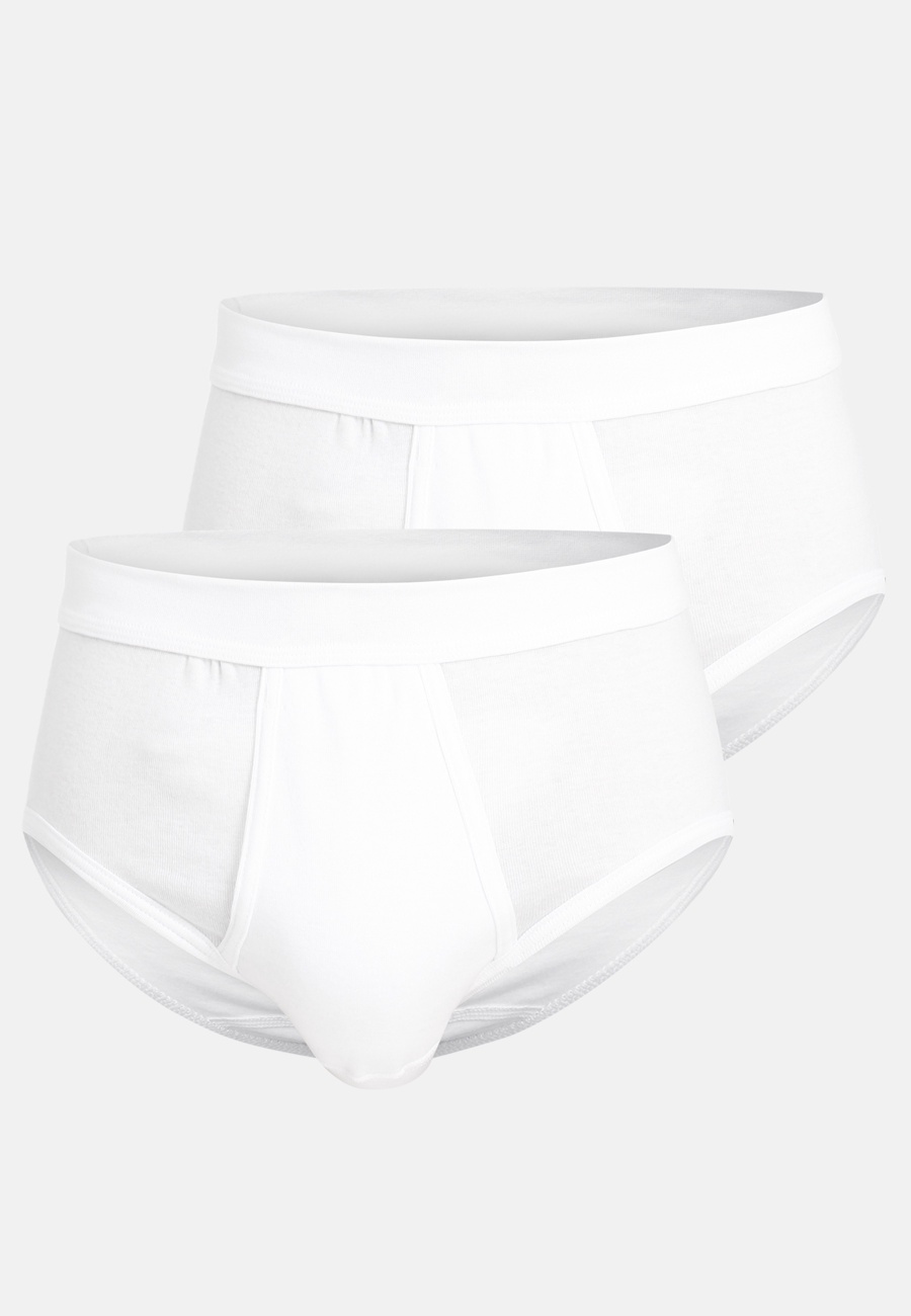 Herren Slip weiß uni 2er Pack