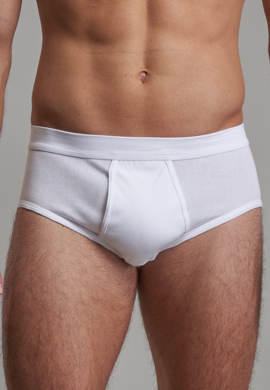 Herren Slip weiß uni 2er Pack
