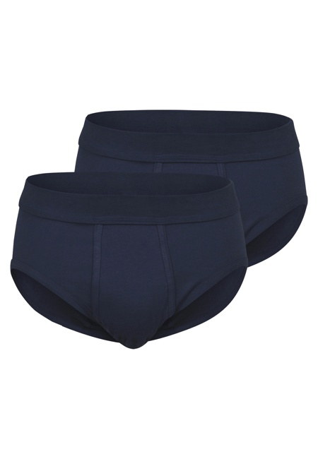 GÖTZBURG Herren Slip blau uni 2er Pack