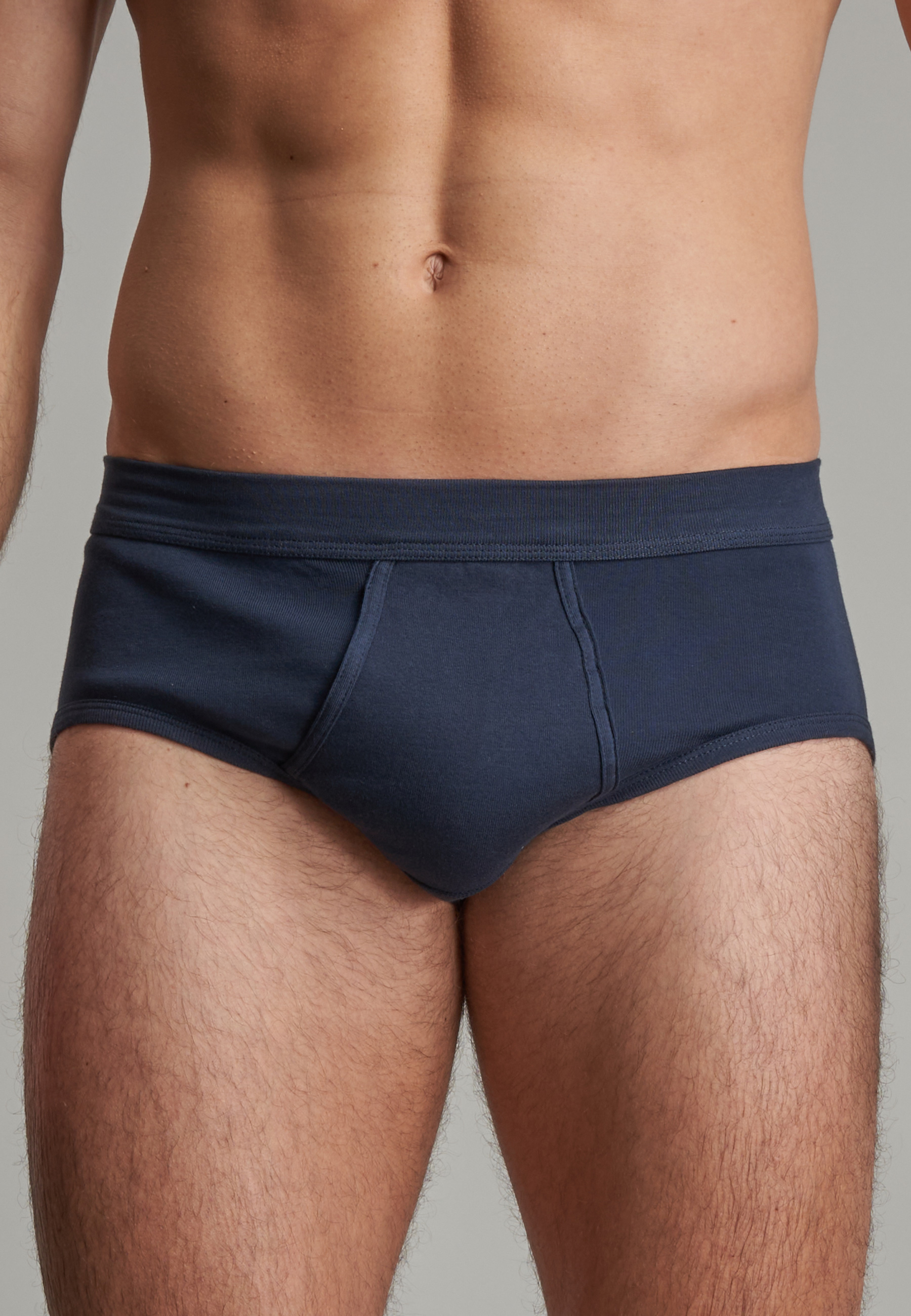 GÖTZBURG Herren Slip blau uni 2er Pack