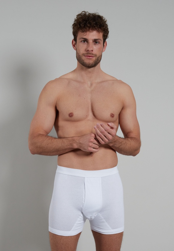 Herren Kurze-Hose weiß uni 1er Pack
