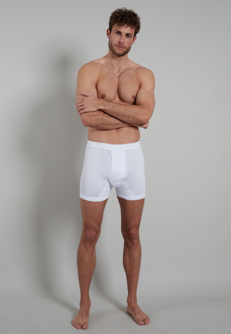 Herren Kurze-Hose weiß uni 1er Pack