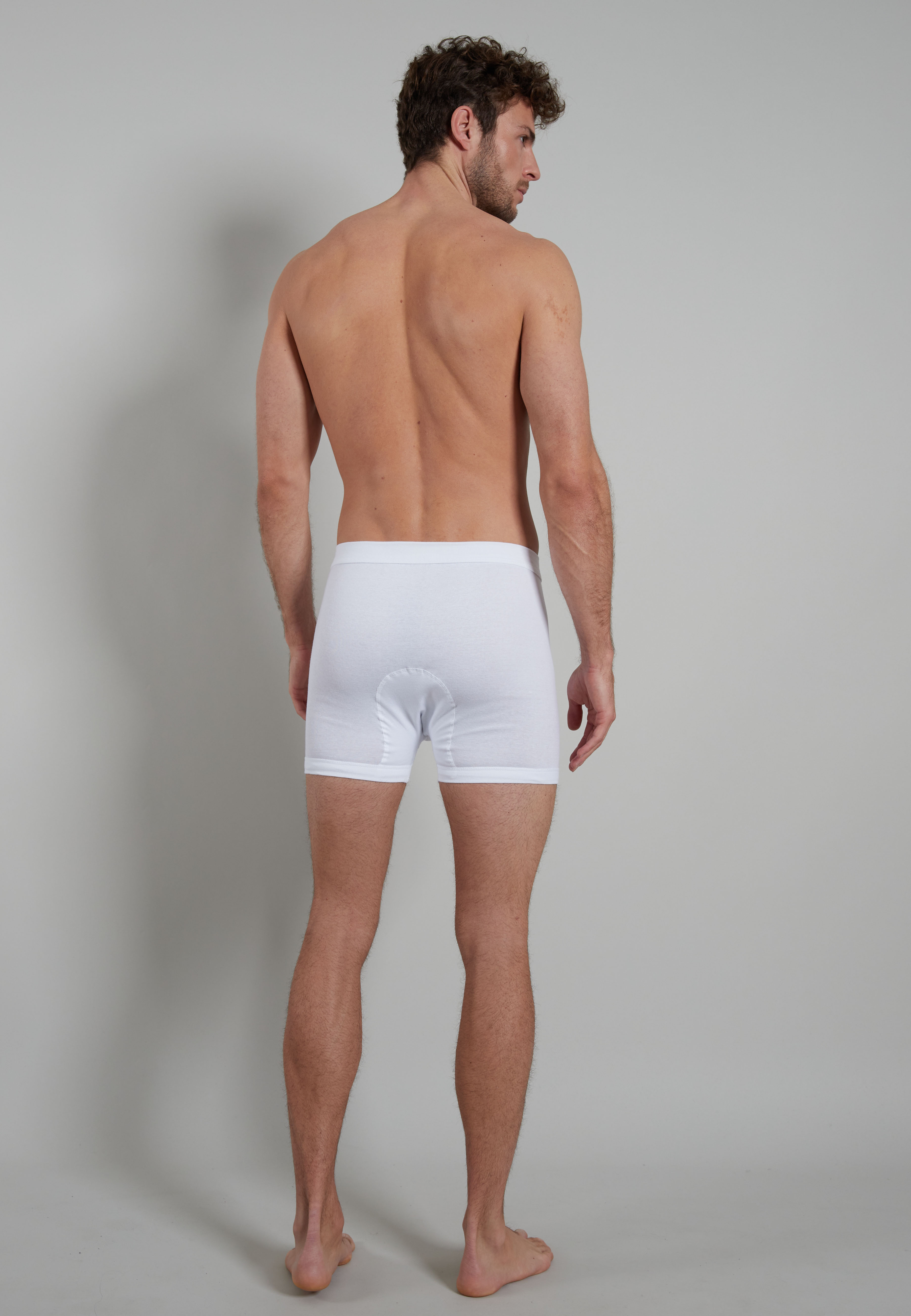 Herren Kurze-Hose weiß uni 1er Pack