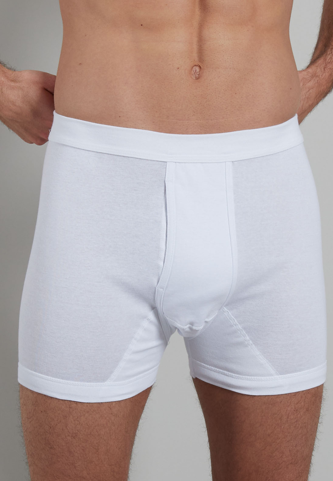 Herren Kurze-Hose weiß uni 1er Pack