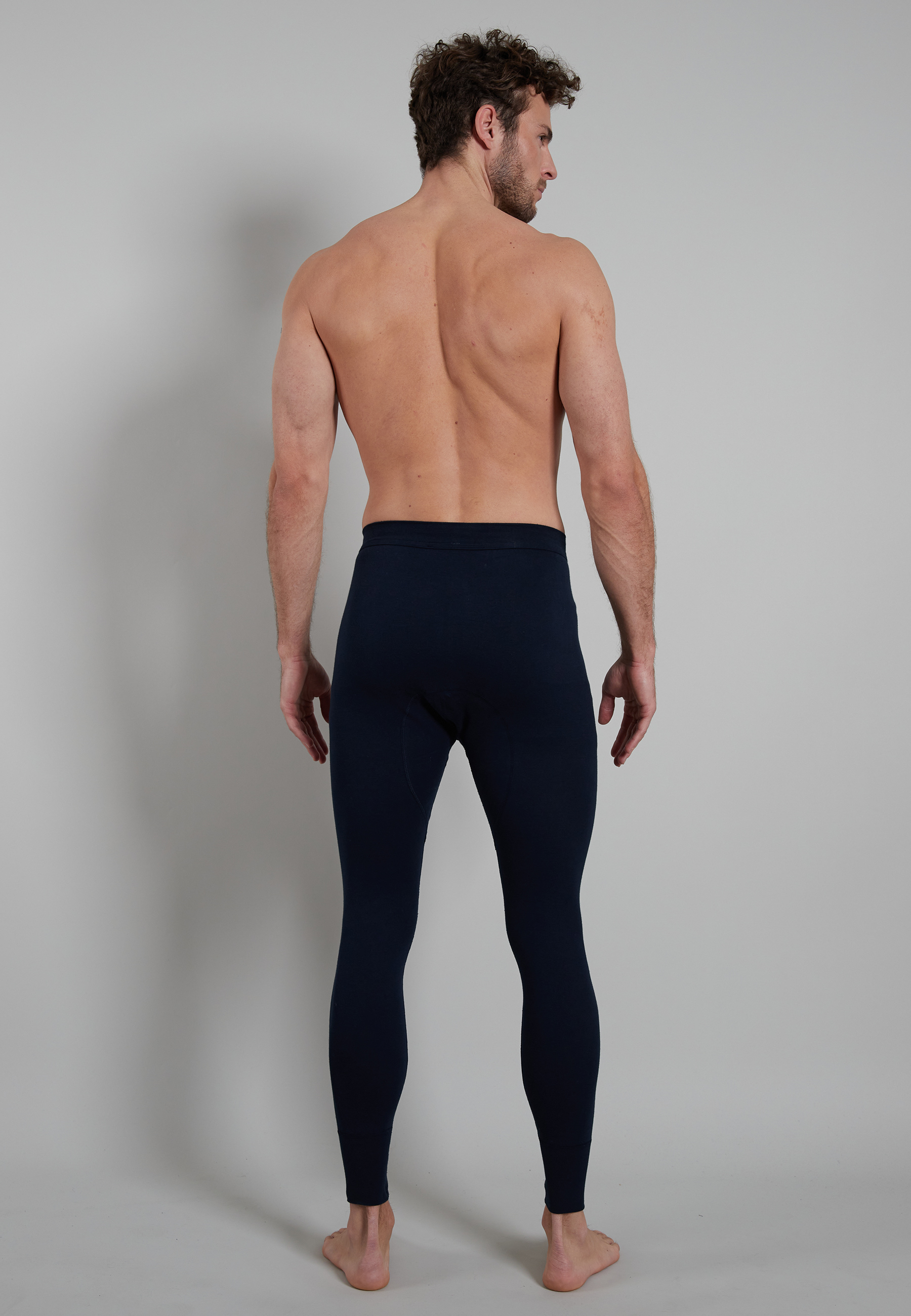 GÖTZBURG Herren lange Unterhose blau uni