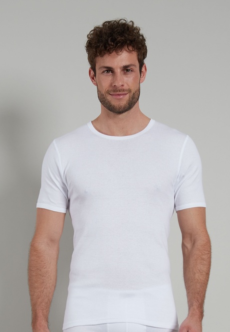 Herren T-Shirt weiß uni 1er Pack