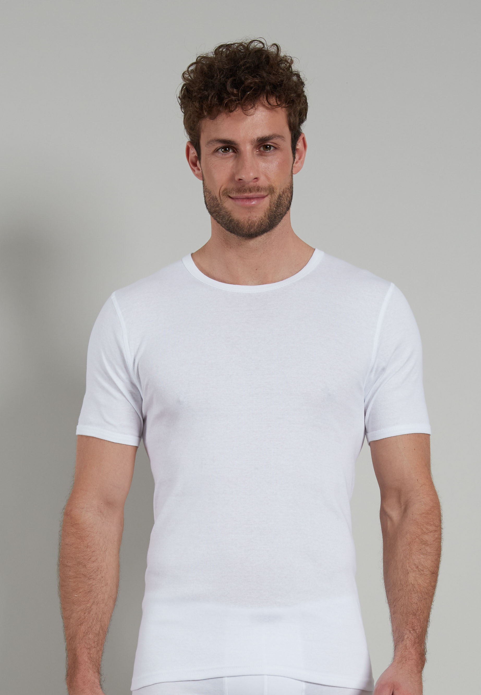 Herren T-Shirt weiß uni 1er Pack