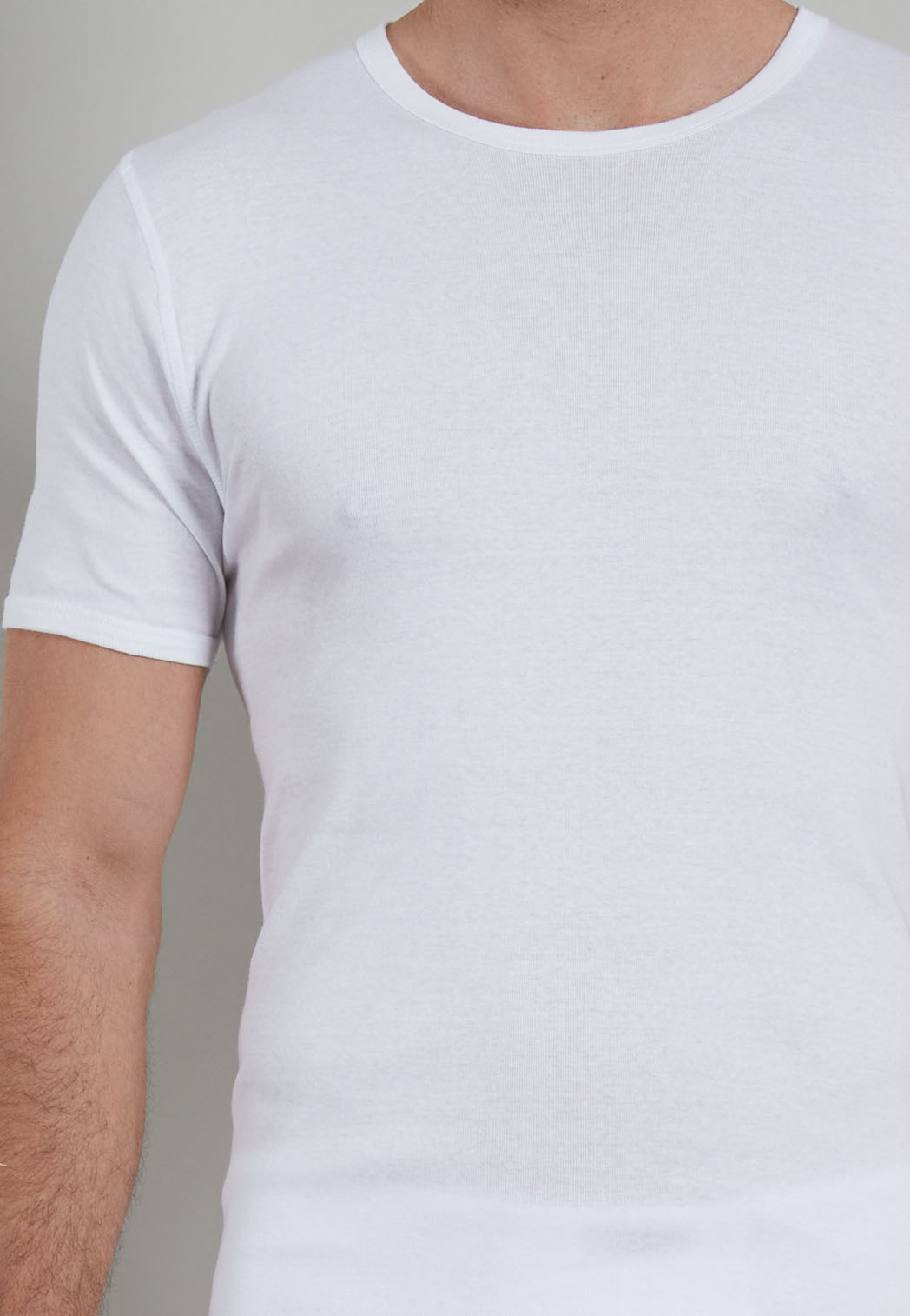 Herren T-Shirt weiß uni 1er Pack