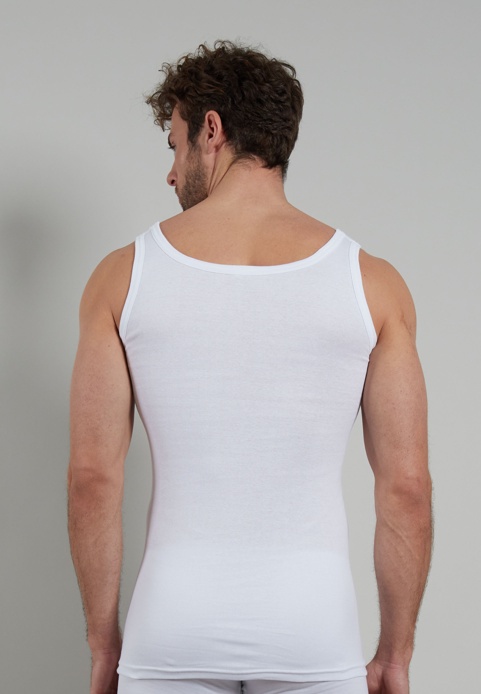 Herren Tank-Top weiß uni 2er Pack