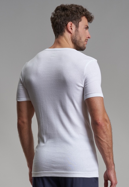 Herren T-Shirt weiß uni 2er Pack