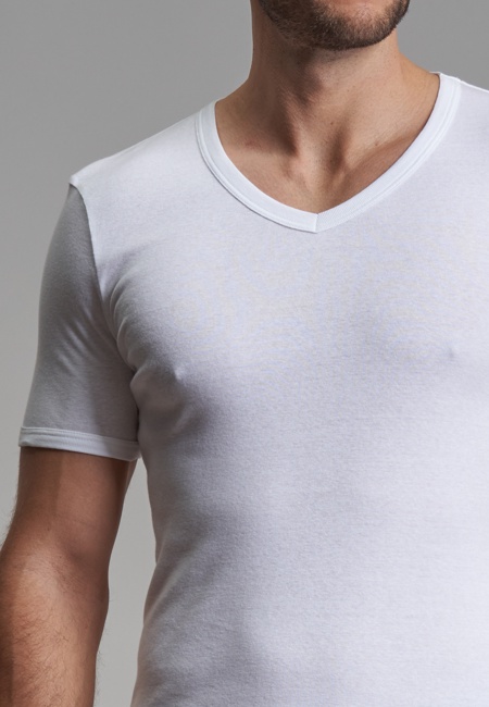 Herren T-Shirt weiß uni 2er Pack