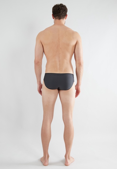 Herren Sport-Slip schwarz längsgestreift 1er Pack
