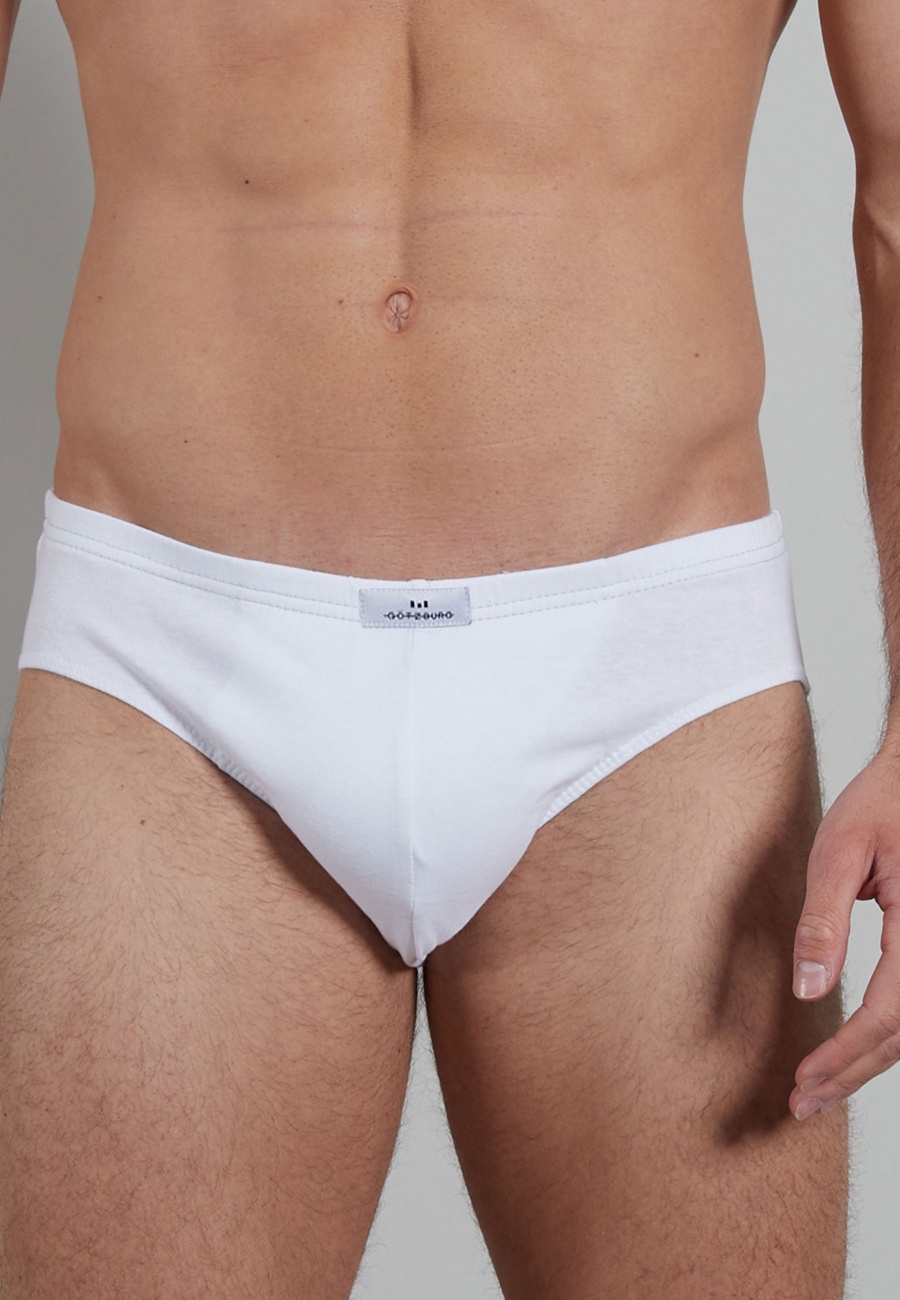 Herren Sport-Slip weiß uni 5er Pack