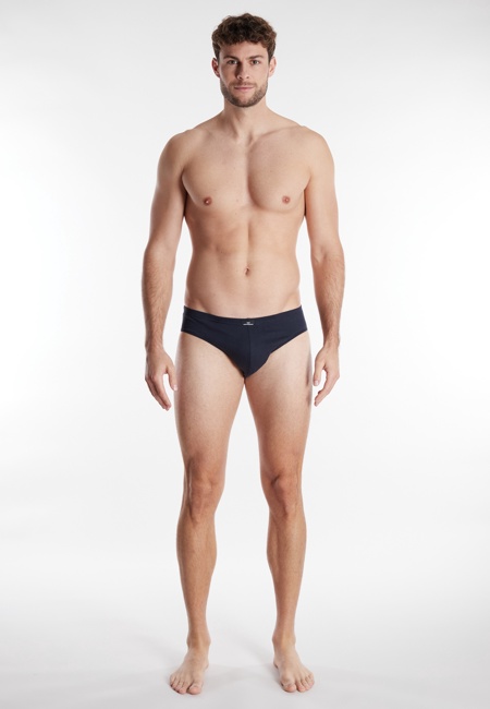 Herren Sport-Slip blau uni 5er Pack