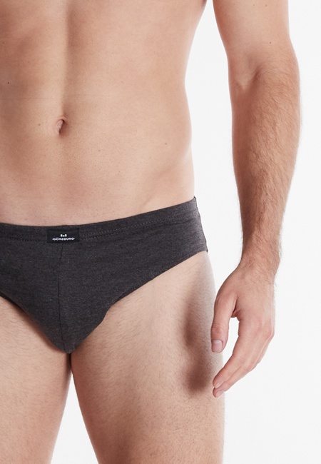 Herren Sport-Slip blau uni 5er Pack