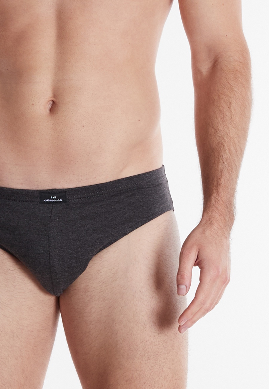 Herren Sport-Slip blau uni 5er Pack