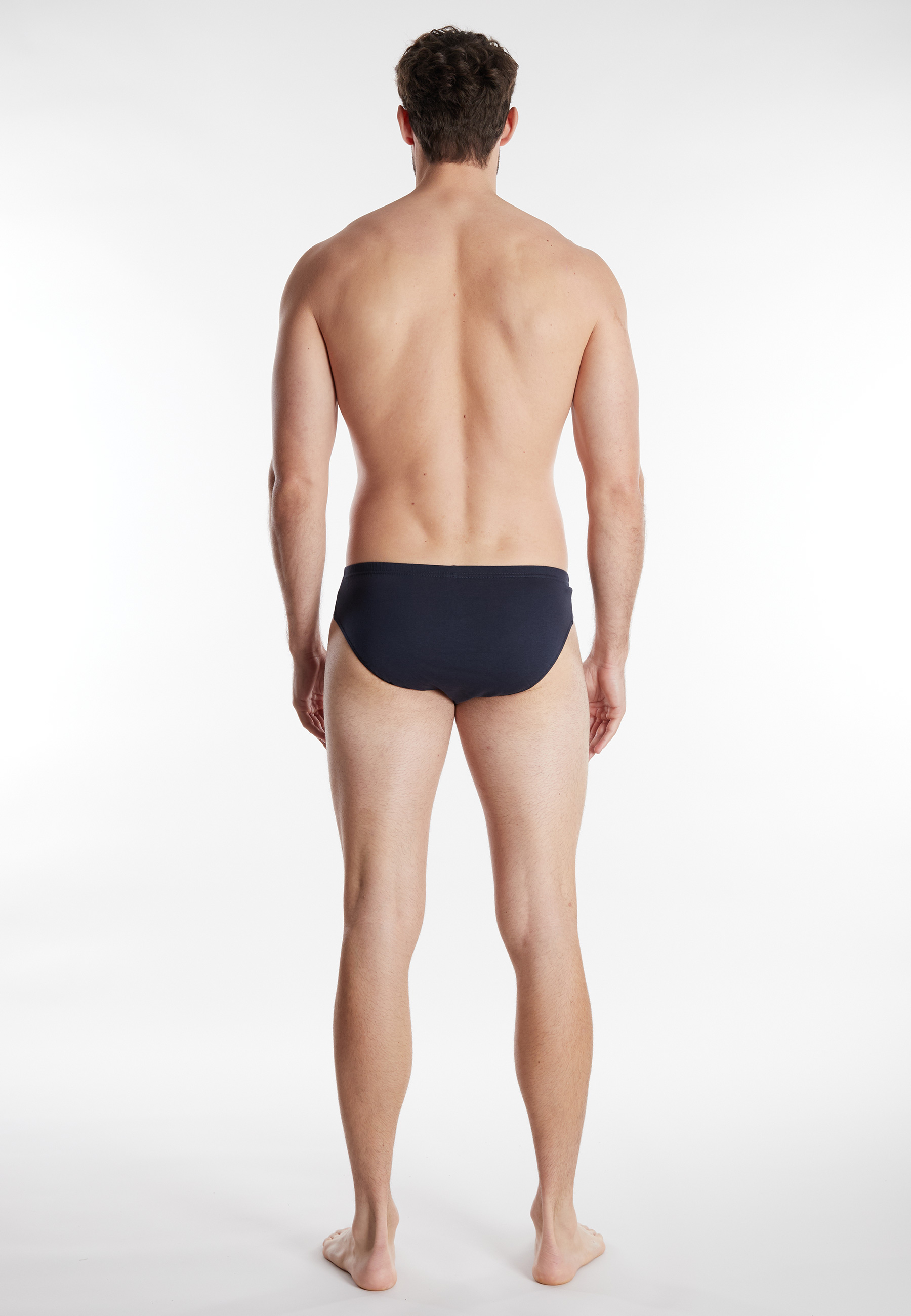 Herren Sport-Slip blau uni 5er Pack
