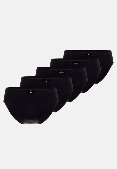 Herren Sport-Slip schwarz uni 5er Pack