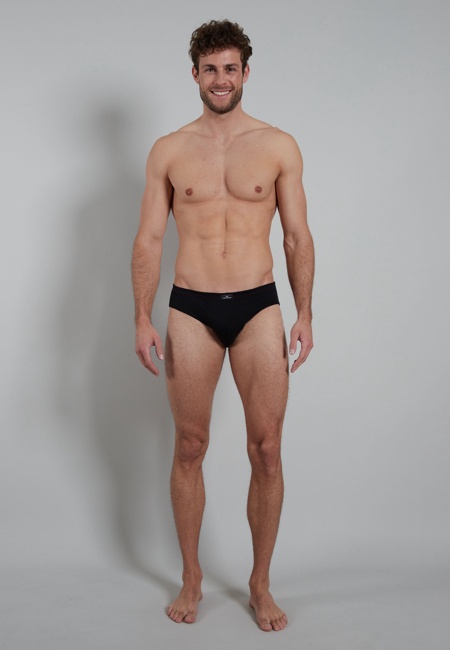 Herren Sport-Slip schwarz uni 5er Pack
