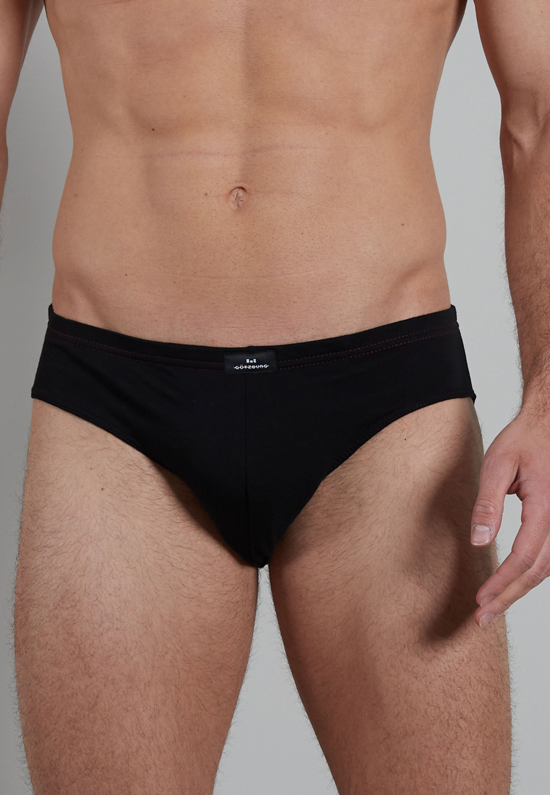 Herren Sport-Slip schwarz uni 5er Pack