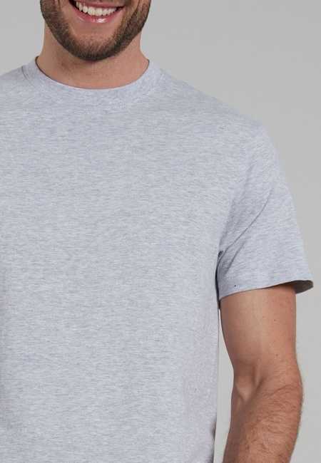 GÖTZBURG Herren T-Shirt grau uni 2er Pack