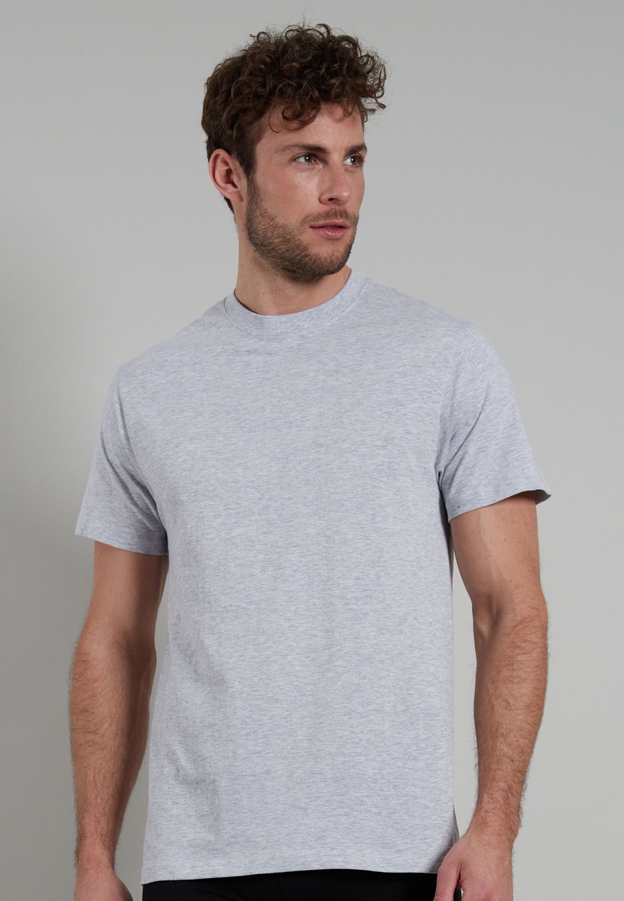 GÖTZBURG Herren T-Shirt grau uni 2er Pack
