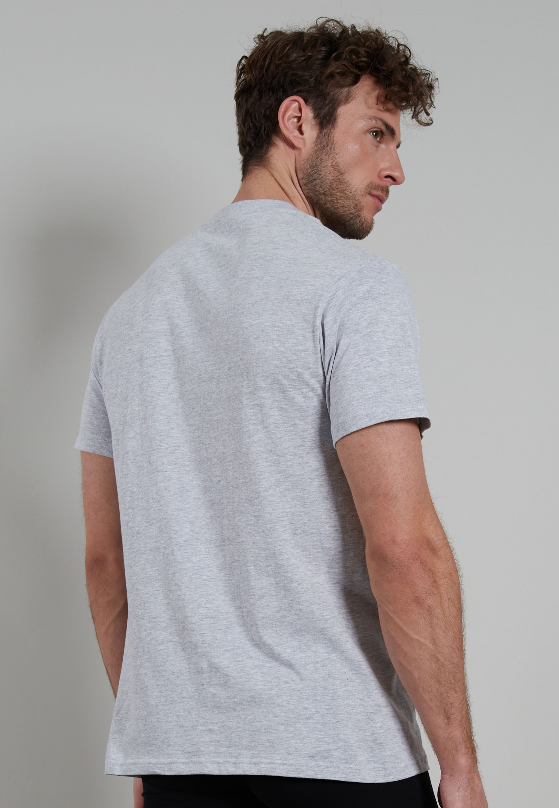 GÖTZBURG Herren T-Shirt grau uni 2er Pack