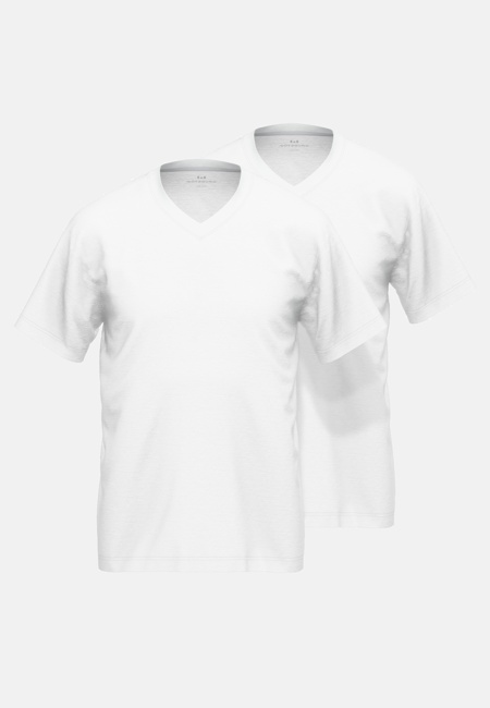 Herren T-Shirt weiß uni 2er Pack