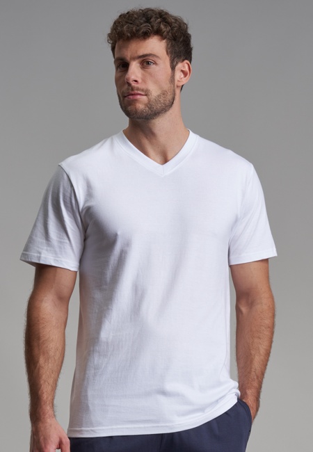 Herren T-Shirt weiß uni 2er Pack
