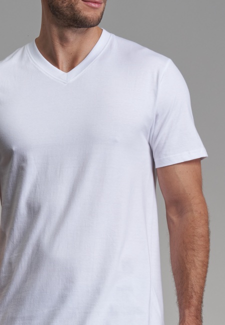 Herren T-Shirt weiß uni 2er Pack