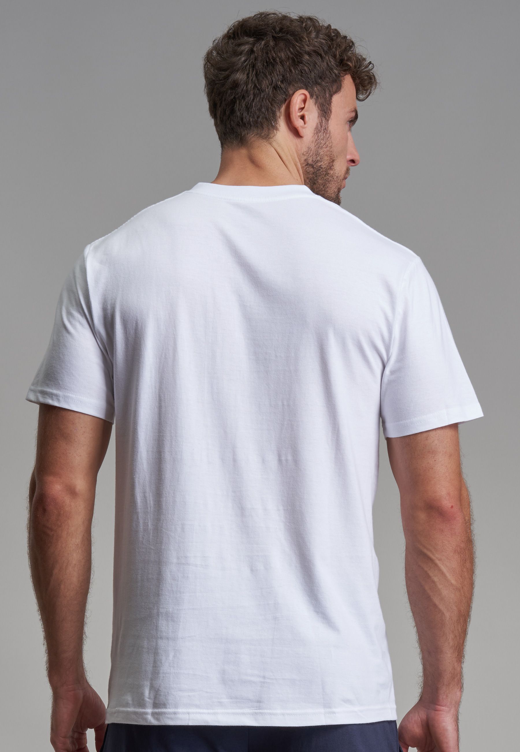 Herren T-Shirt weiß uni 2er Pack