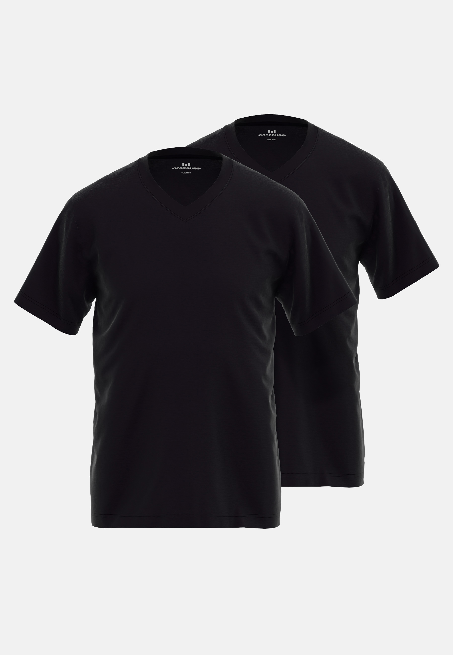 Herren T-Shirt schwarz uni 2er Pack