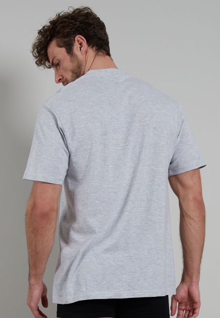 Herren T-Shirt grau uni 2er Pack