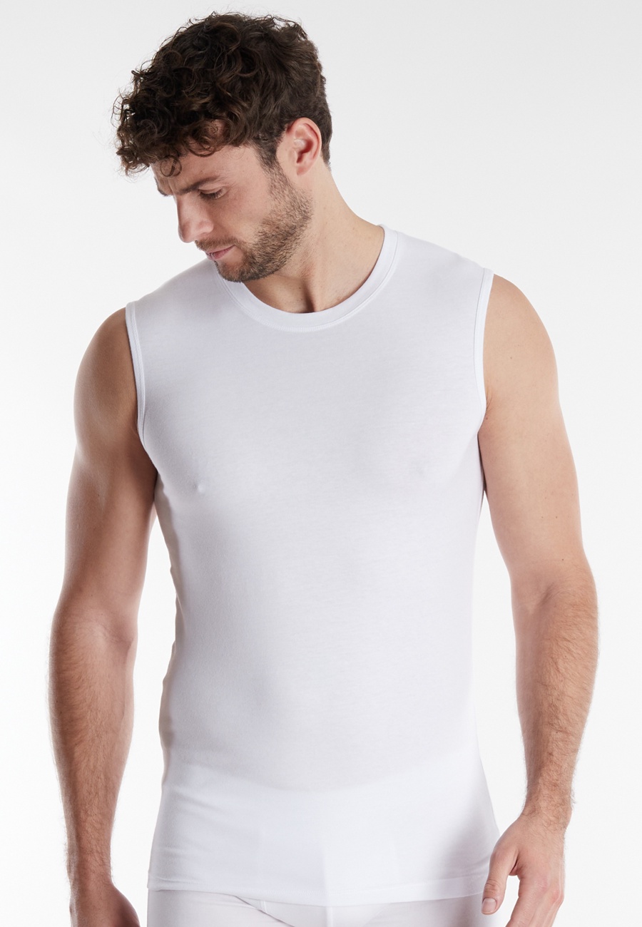 Herren Tank-Top weiß uni