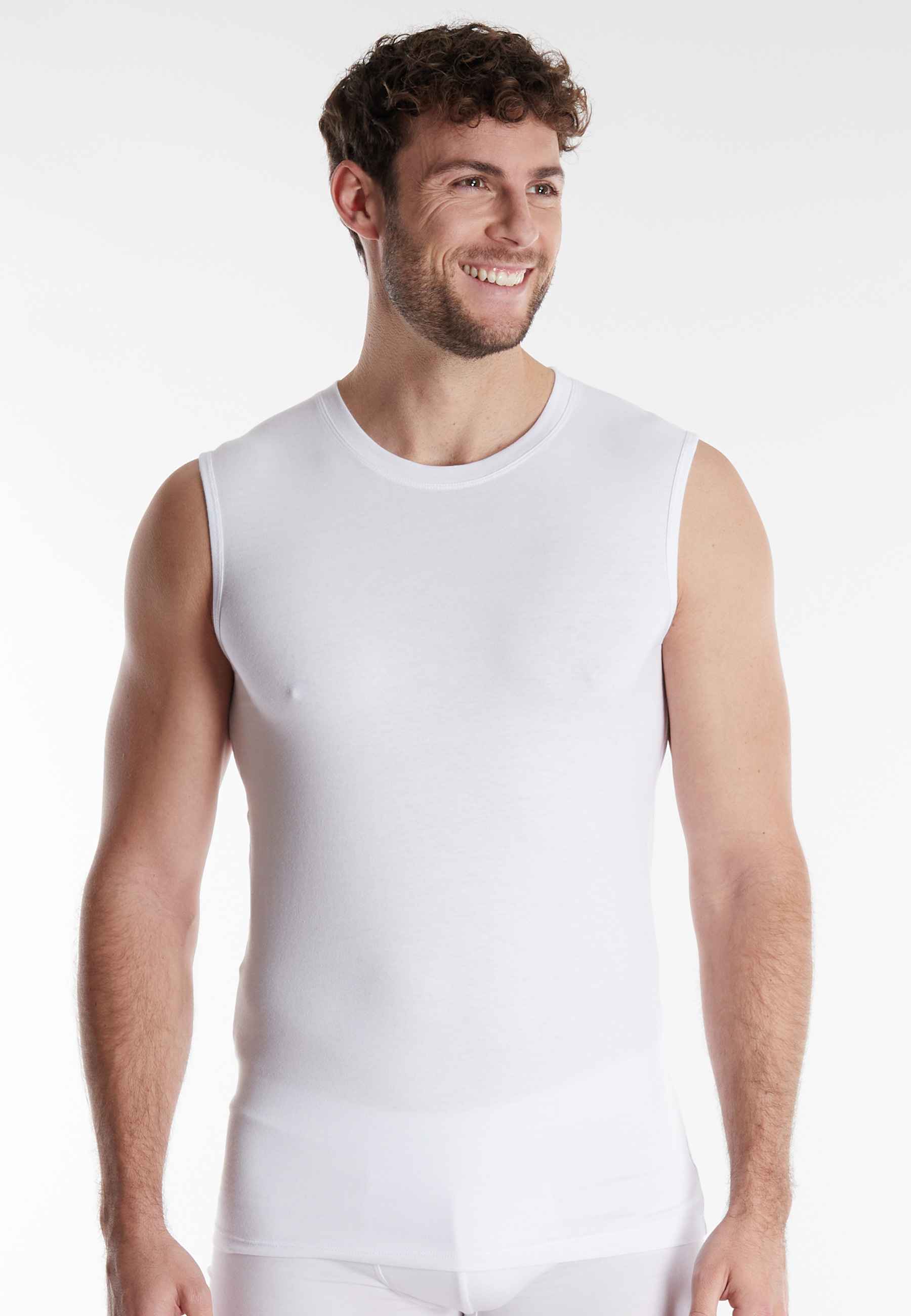 Herren Tank-Top weiß uni