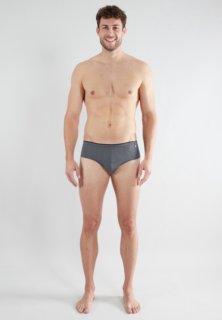 Herren Sport-Slip schwarz längsgestreift 1er Pack
