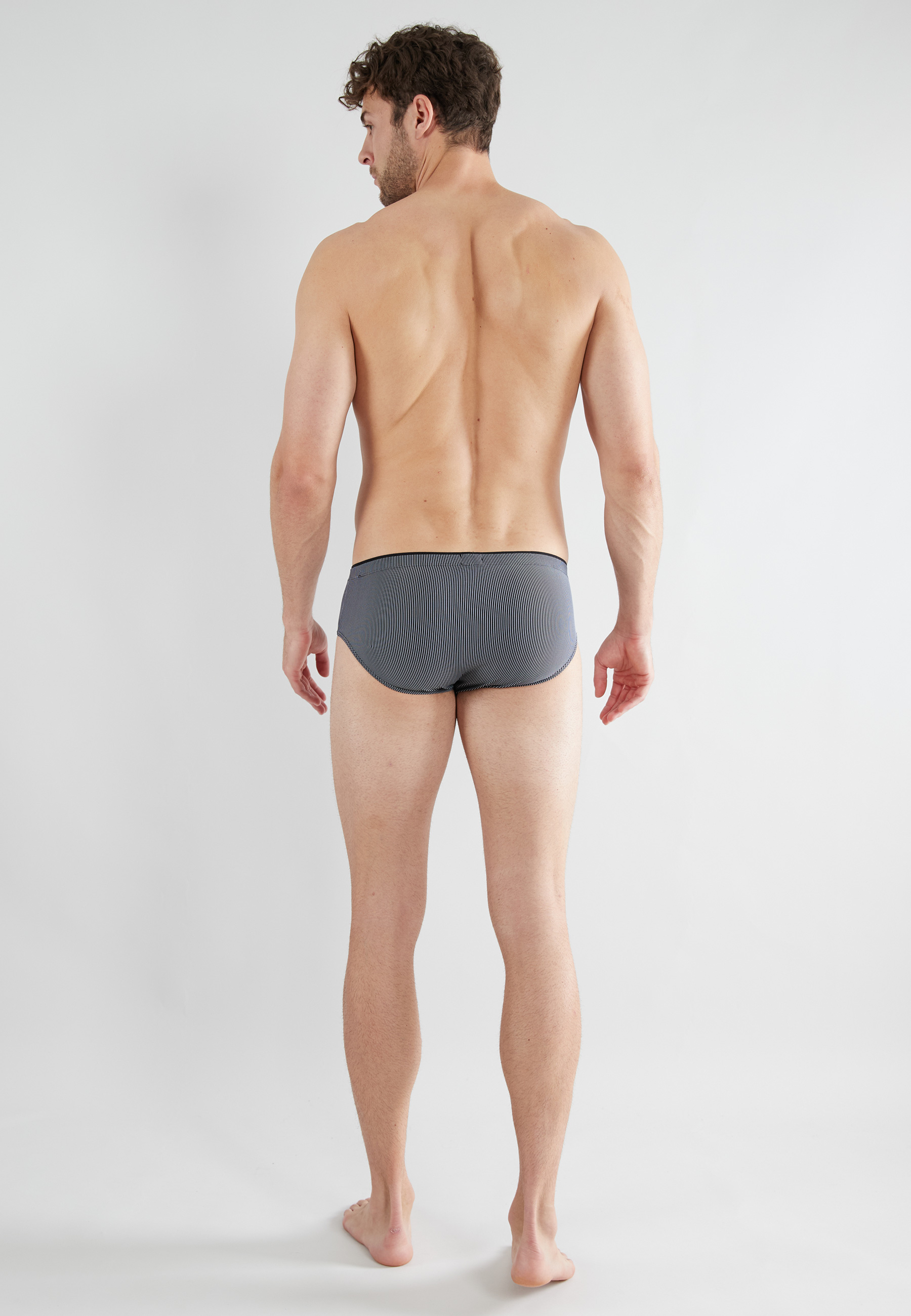 Herren Sport-Slip schwarz längsgestreift 1er Pack