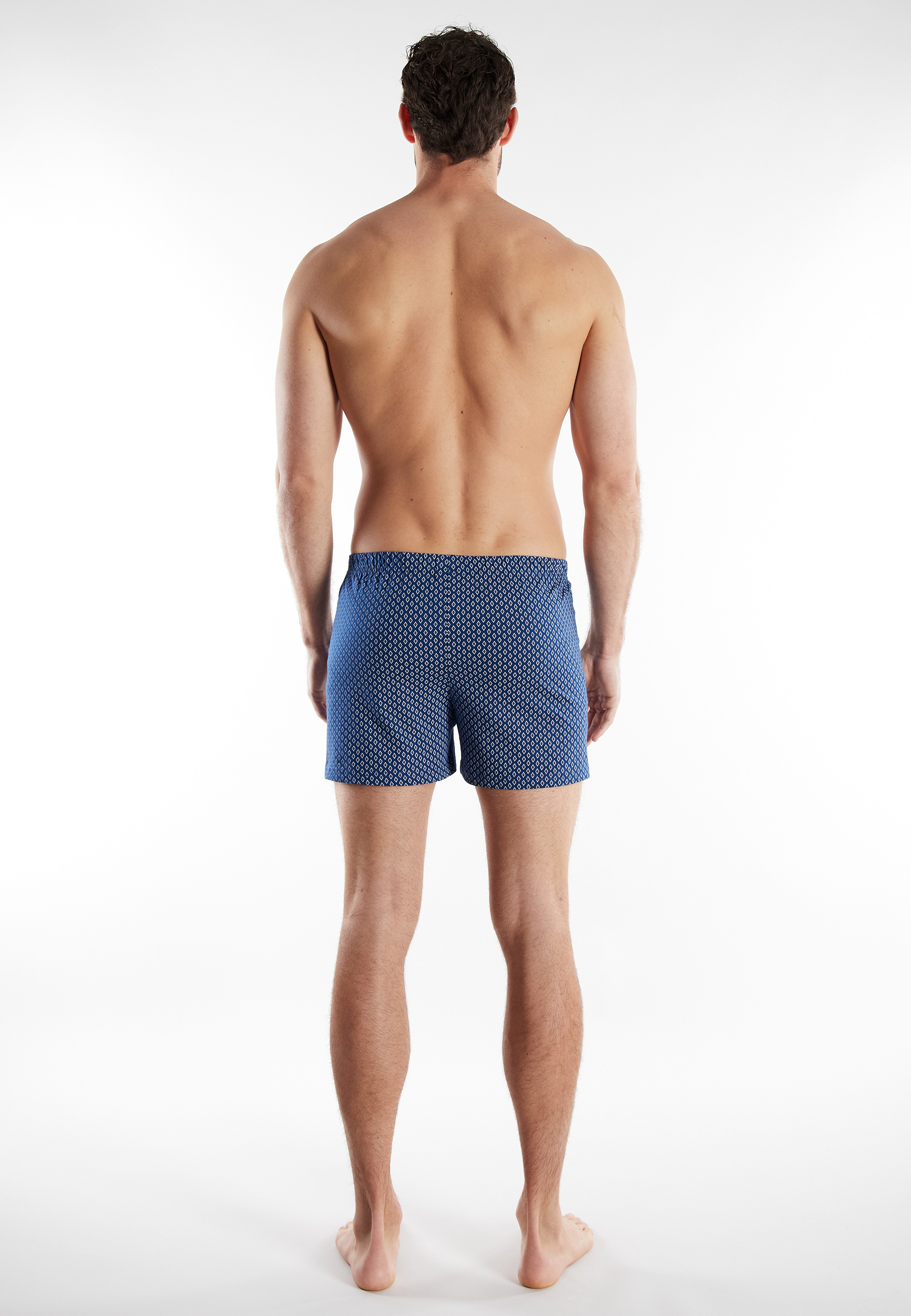 GÖTZBURG Herren Boxershort blau bedruckt 2er Pack