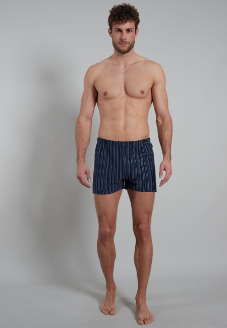 Herren Boxershort blau längsgestreift 2er Pack