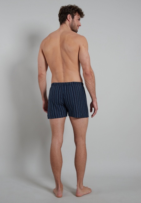 Herren Boxershort blau längsgestreift 2er Pack