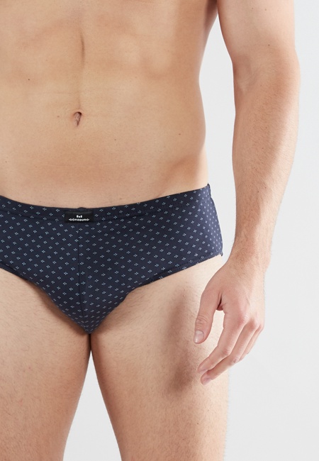 Herren Sport-Slip blau minimal 2er Pack