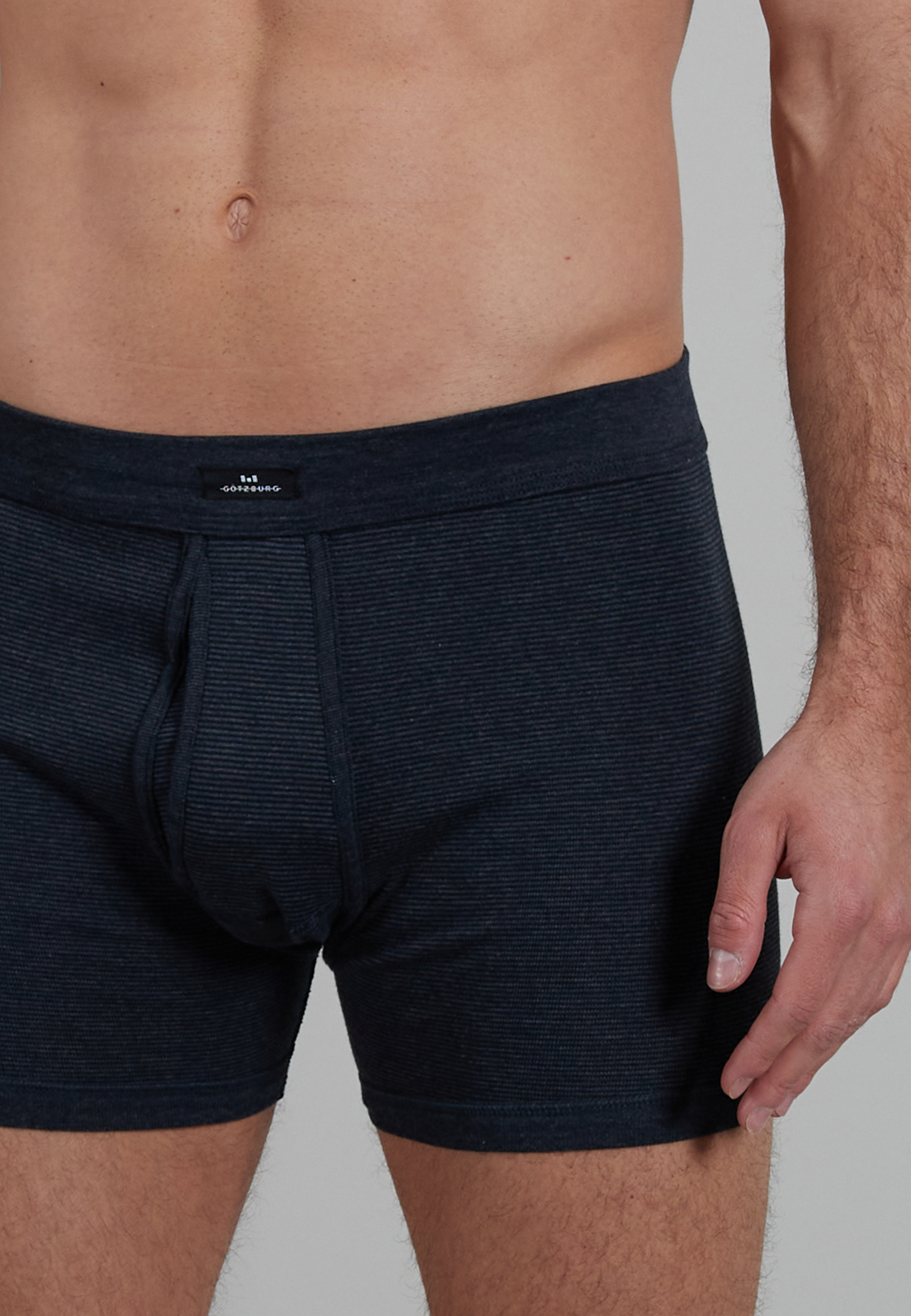 GÖTZBURG Herren Long-Pants blau quergestreift
