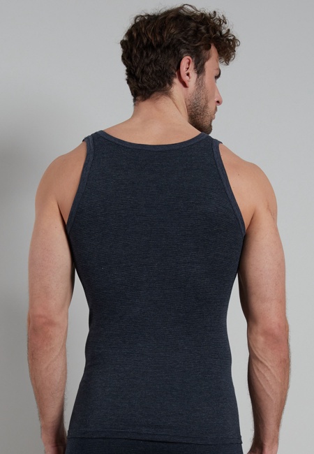 Herren Tank-Top blau quergestreift
