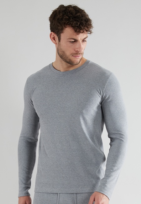 GÖTZBURG Herren Longsleeve grau uni