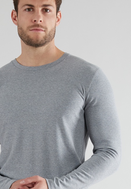 GÖTZBURG Herren Longsleeve grau uni