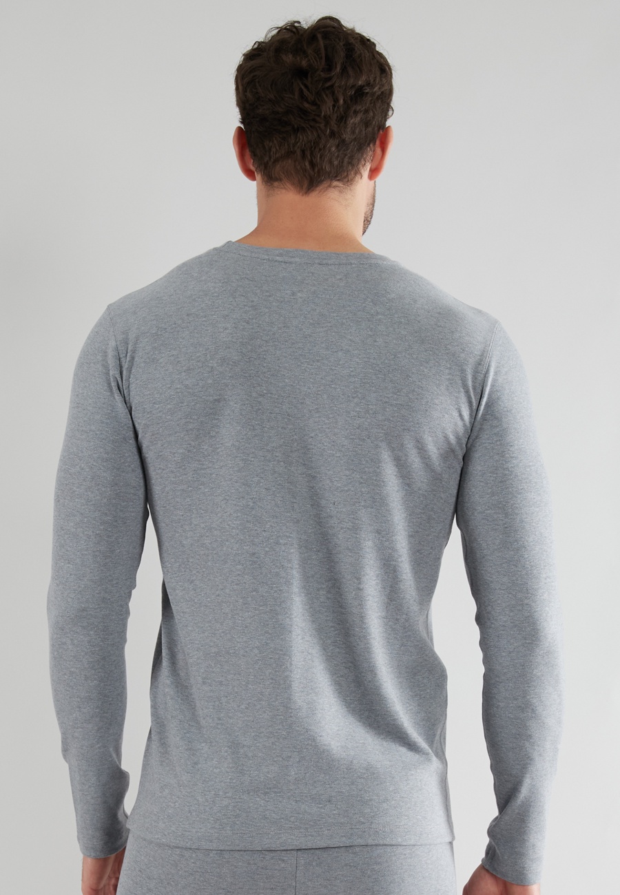 GÖTZBURG Herren Longsleeve grau uni