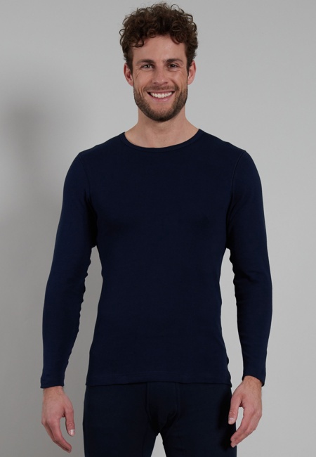 GÖTZBURG Herren Longsleeve blau uni