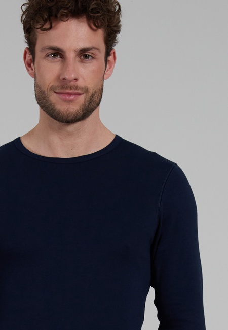 GÖTZBURG Herren Longsleeve blau uni