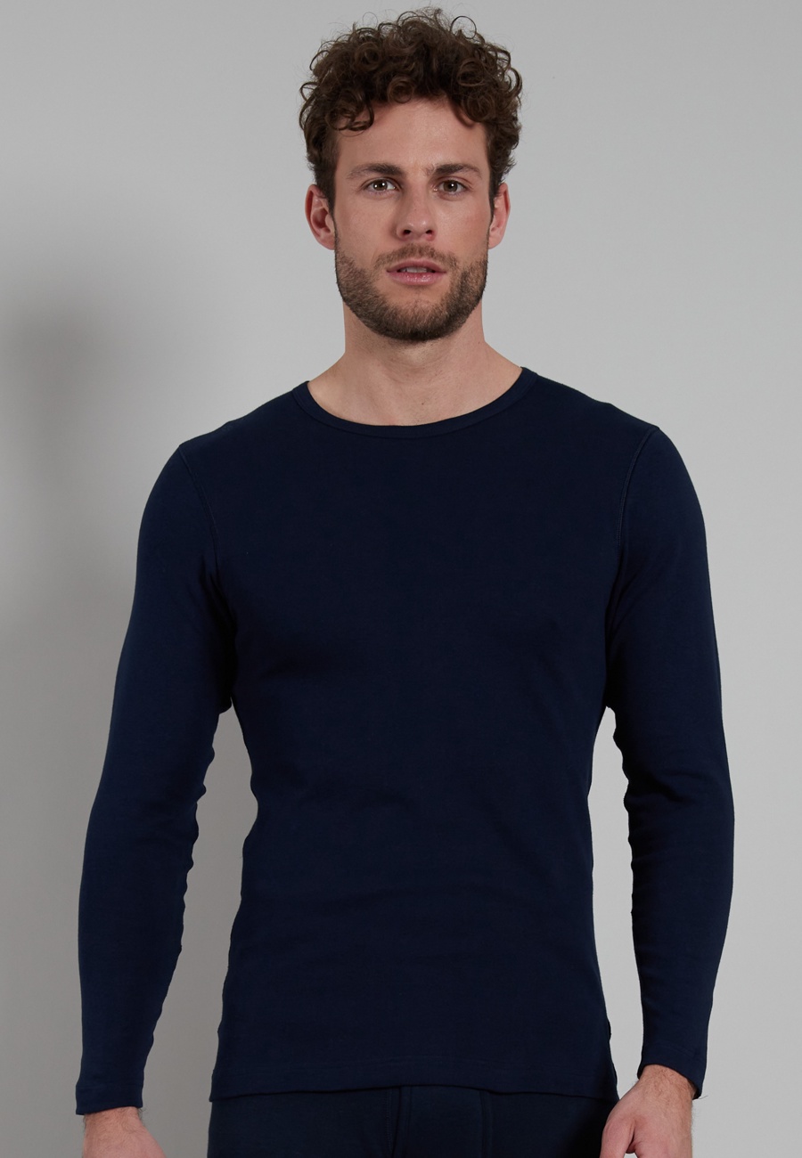 GÖTZBURG Herren Longsleeve blau uni
