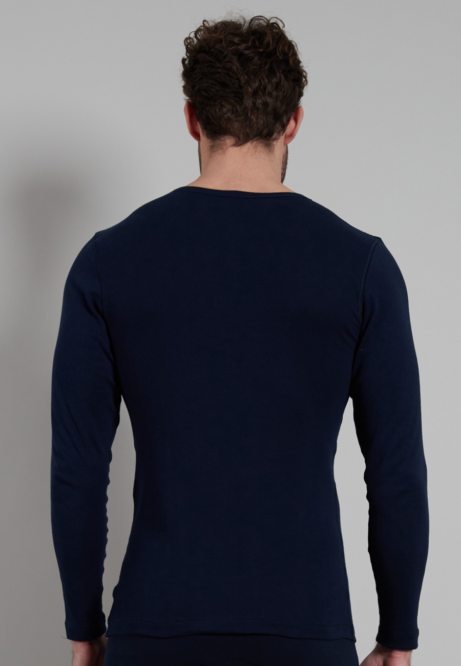 GÖTZBURG Herren Longsleeve blau uni